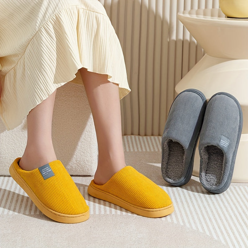 Unisex Corduroy House Slippers