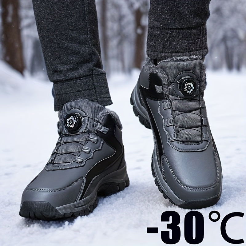 Men's Snow Boots, Durable and Warm Winter Hiking Shoes for Casual Wear and Outdoor Activities