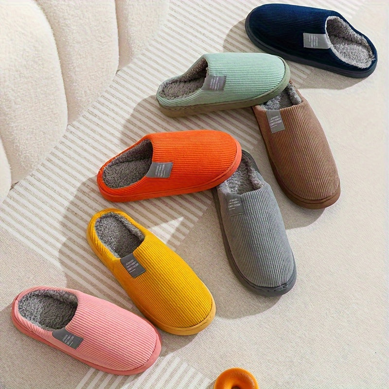 Unisex Corduroy House Slippers