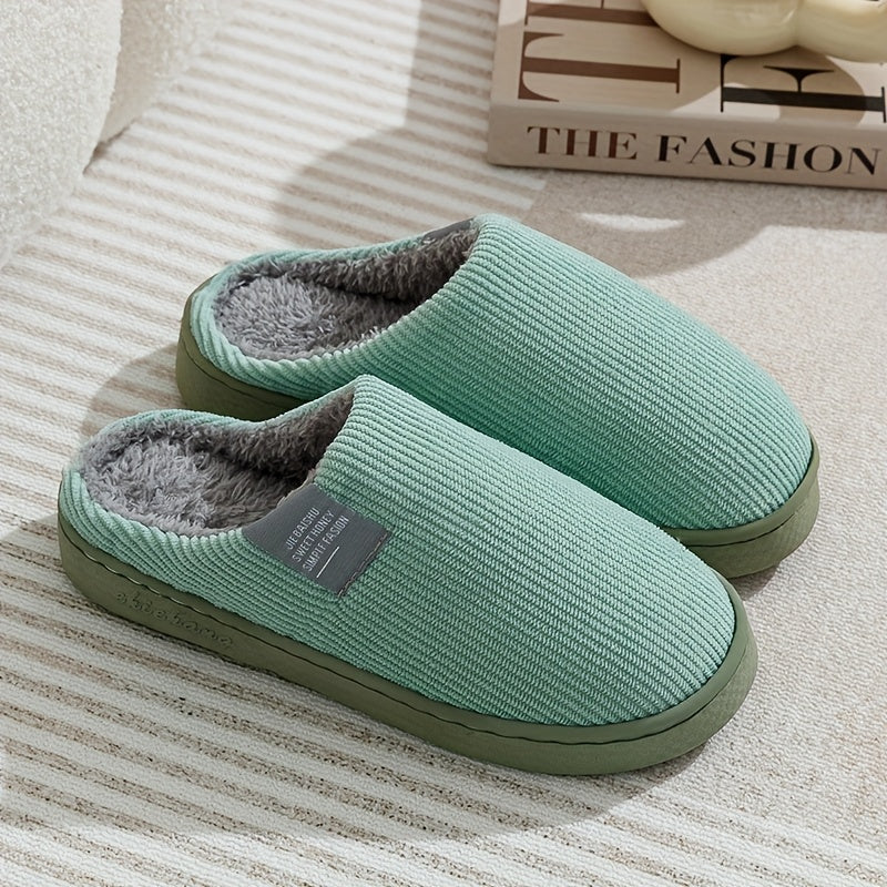 Unisex Corduroy House Slippers
