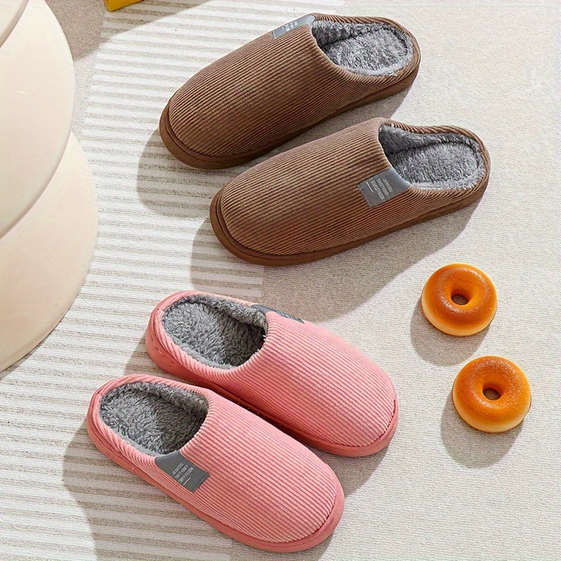 Unisex Corduroy House Slippers