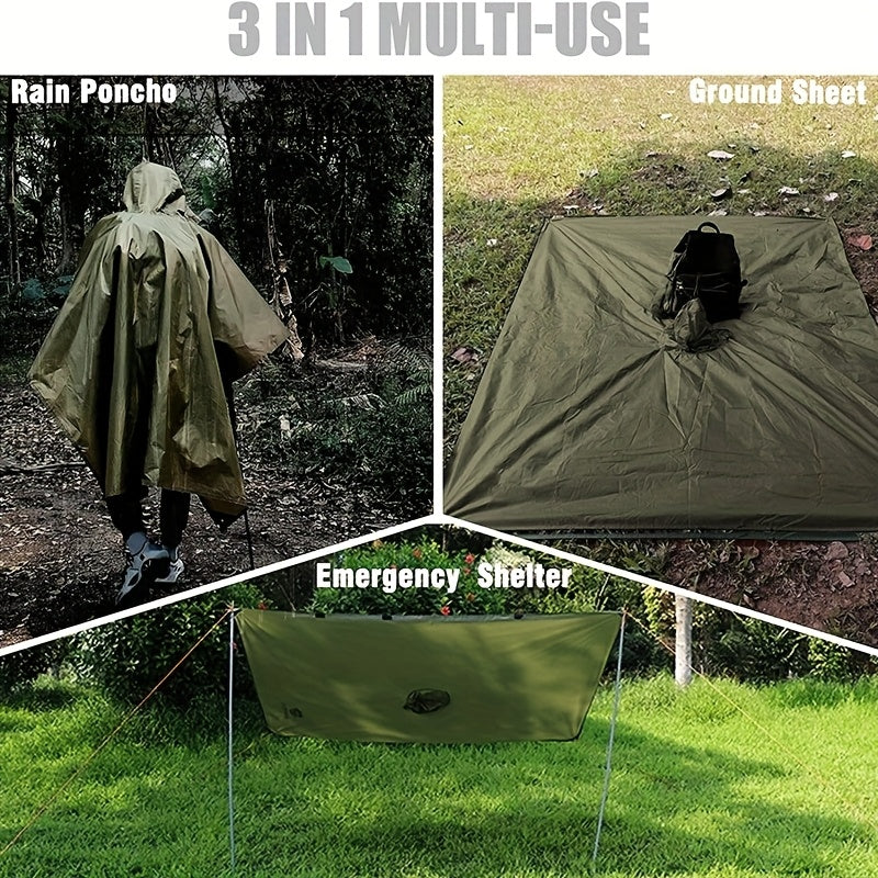3-in-1 Outdoor Raincoat Poncho ⛺🌧️