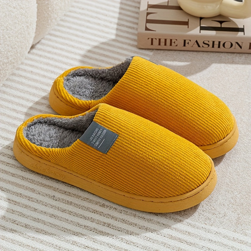 Unisex Corduroy House Slippers