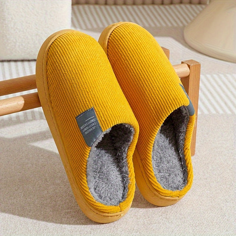 Unisex Corduroy House Slippers
