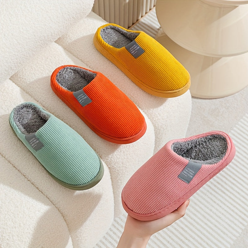 Unisex Corduroy House Slippers